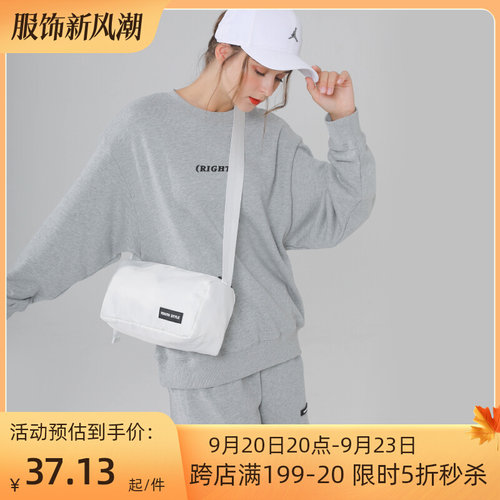 遇后休闲尼龙帆布包2023新款情侣运动健身包枕头包爆款肩斜挎包