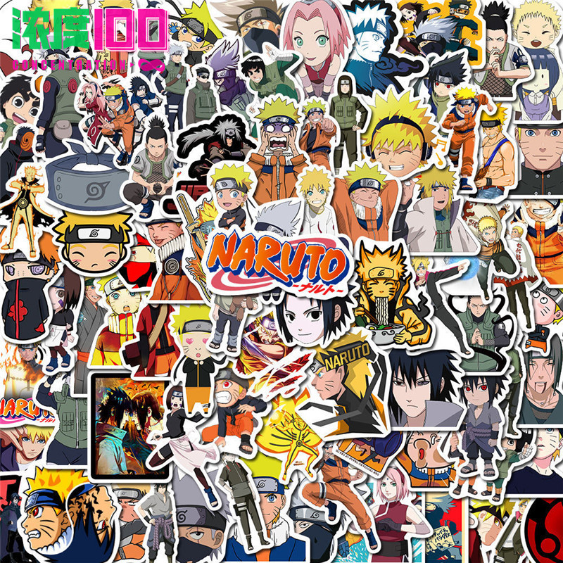 100张火影忍者防水贴纸贴画