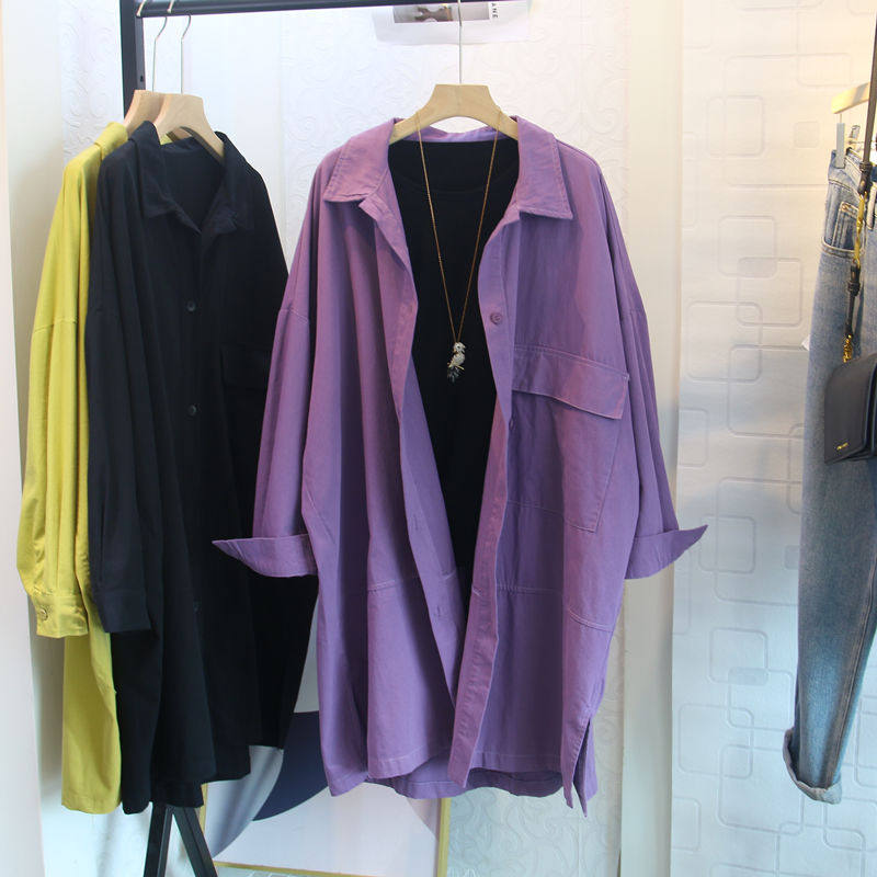 26春装斜纹棉大口袋翻领长袖下摆开叉前短后长衬衫大码中长款外套,女装/女士精品,风衣,淘宝优惠券,粉丝福利购,淘宝优惠卷
