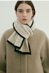 外单高品质 100%纯山羊绒围巾针织男女通用纯色保暖披肩围脖两用