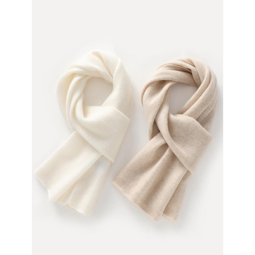 秋冬力荐100%山羊绒围巾女薄款针织围脖保暖百搭可情侣/亲子