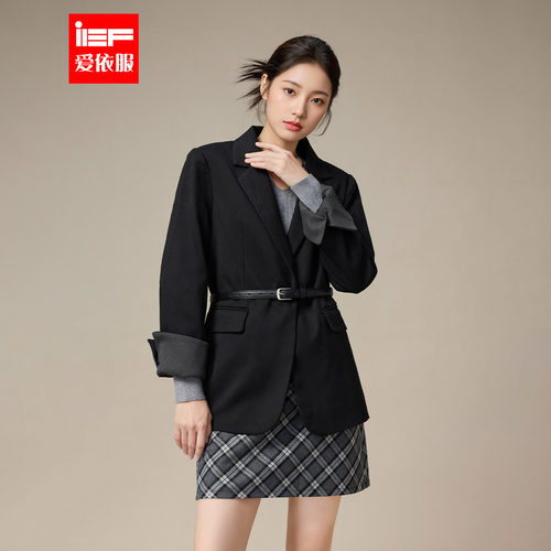 IEF/爱依服2025秋季新款西装黑色