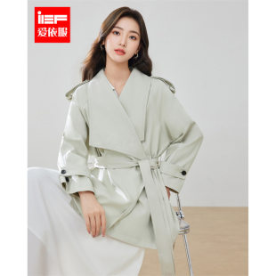 韩系英伦风休闲通勤宽松百搭风衣中外套 新款 IEF 爱依服2026春季