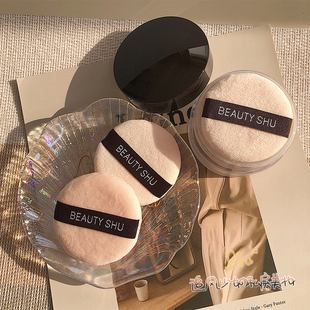 适用LM罗拉散粉替换粉扑蜜粉扑干粉定妆粉扑植绒天鹅绒大粉扑6CM