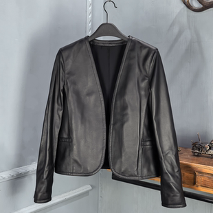 高级感西装 海宁2026秋季 绵羊皮皮衣女时尚 真皮短款 外套 新款