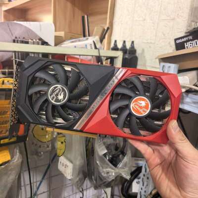 议价彩虹战斧RTX3060 12G显卡，红黑配色，双风扇散热，（维修）