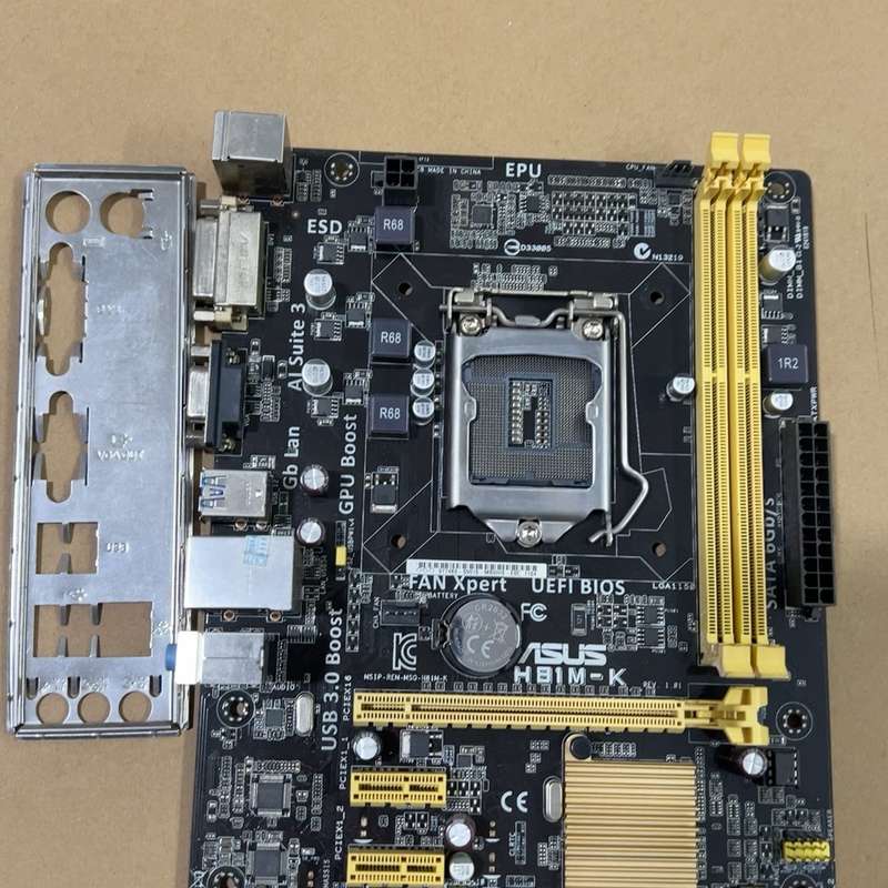 议价华硕H81M-K主板，拆机件，带原装挡板，LGA1150接口（维修）图片