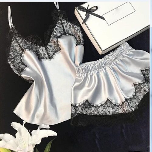 Night gown plus size sexy lingerie nightdress性感蕾丝睡衣女