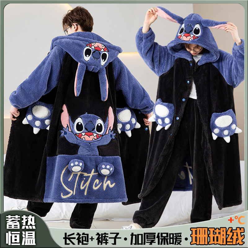 2026新款加绒加厚男款睡袍冬季珊瑚绒大码200斤睡衣卡通青年套装,女士内衣/男士内衣/家居服,睡袍/浴袍,淘宝优惠券,粉丝福利购,淘宝优惠卷