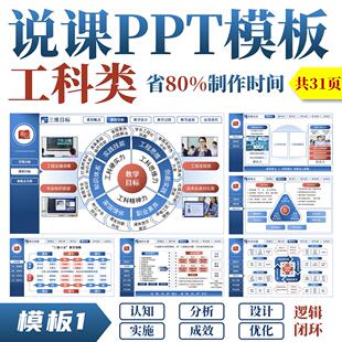 高校大学教师说课比赛ppt◆模板1◆动态图表类实施报告模版设计