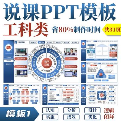 高校大学教师说课比赛ppt◆模板1◆动态图表类实施报告模版设计