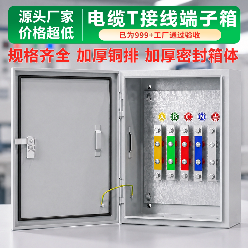 矿物质电缆T接箱低压电缆分支箱楼层接线端子铜排绝缘分接箱图片