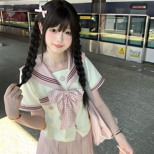【樱花之恋】久寻拾里里原创jk制服水手服正版日系学院风收腰套装