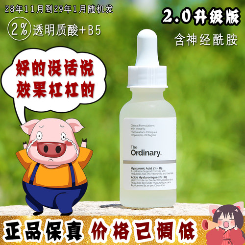 大怪飞/新版 The ordinary 2%透明质酸+b5精华30ml 补水保湿修护