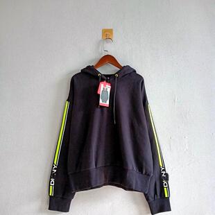 外贸新品春秋女装 欧美休闲拉绒印花连帽宽松卫衣 女生百搭潮卫衣