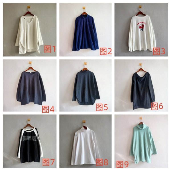 外贸春秋新款女装 日韩休闲多款套头宽松体恤 女生百搭简约T恤A62