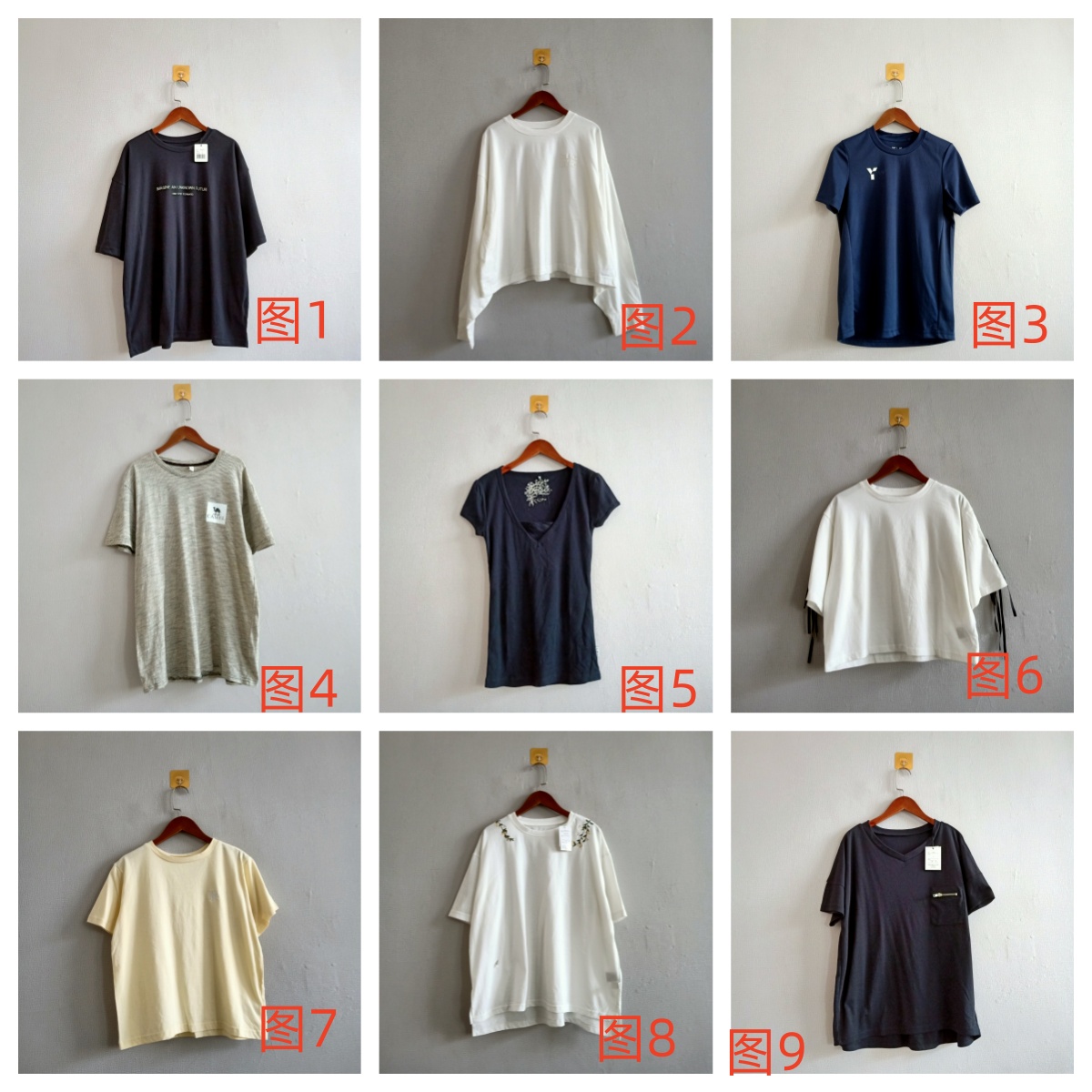 外贸夏季新款女装 日韩休闲多色多款圆领宽松短袖体恤 女生T恤S24