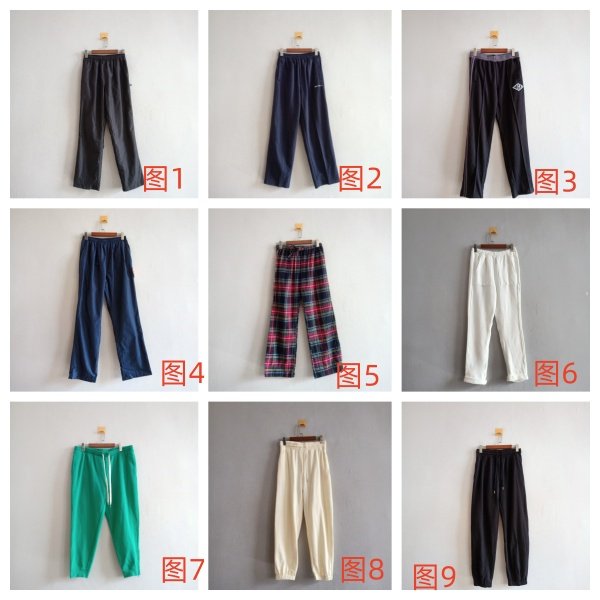 外贸春秋新款女装 日韩休闲多款松紧腰修身长裤 女生百搭裤子 F17