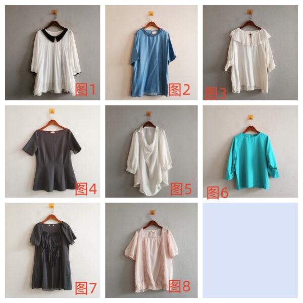 外贸新款夏季女装 韩版时尚多色多款套头宽松雪纺衫 女生上衣 A91
