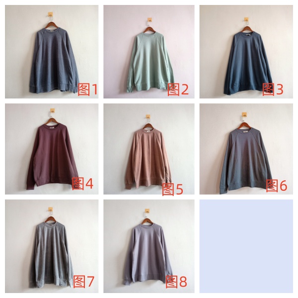 外贸秋冬新款男装 欧美休闲多款拉绒套头圆领宽松长袖男生卫衣A64