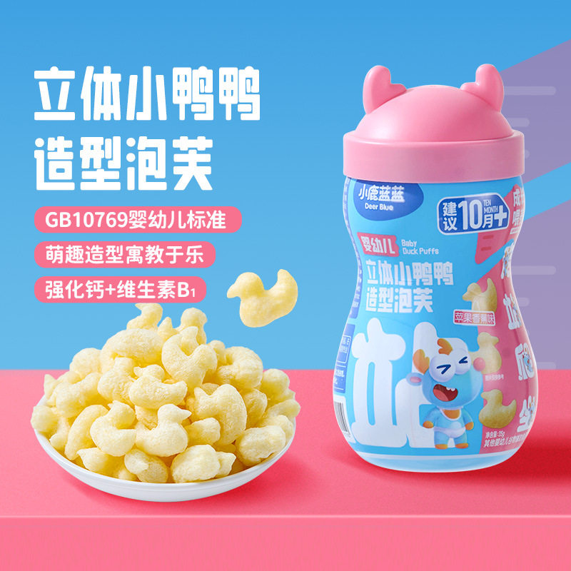 小鹿蓝蓝立体小鸭鸭造型泡芙35g