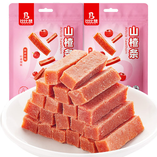比比赞山楂条片蜜饯果干果脯解馋健康小零食小吃袋装休闲食品批MS