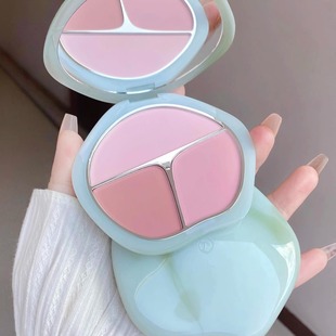 彩棠三色腮红盘颊彩修容高光盘自然胭脂持久裸妆感