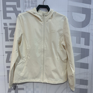 鸿星尔克2024秋季新款女风衣外套运动女上衣休闲连帽12224301252