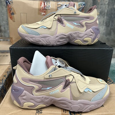 鸿星尔克男鞋2025新款时尚休闲鞋老爹鞋免系带跑步鞋11122302404