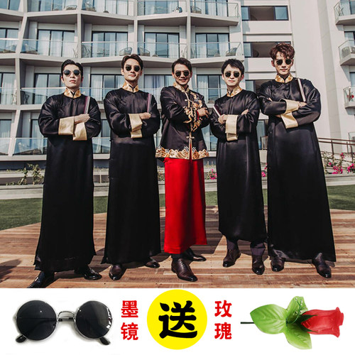 小包总同款伴郎服中式兄弟团礼服