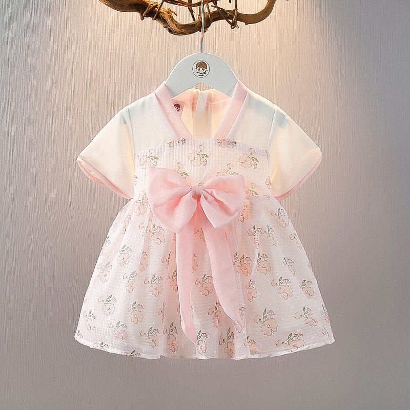 0-7岁女童夏季连衣裙时髦夏装汉服纱裙童装婴儿夏天小裙子