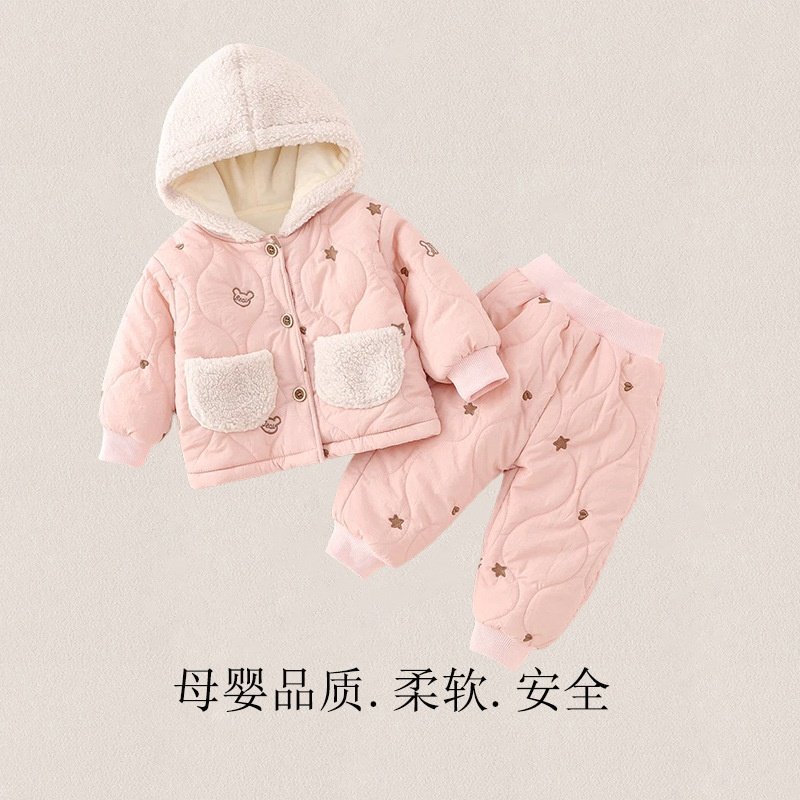 0-3岁婴幼童冬装分体套装夹棉250g男女宝宝加绒棉服裤子两件套,童装/婴儿装/亲子装,儿童运动套装,淘宝优惠券,粉丝福利购,淘宝优惠卷