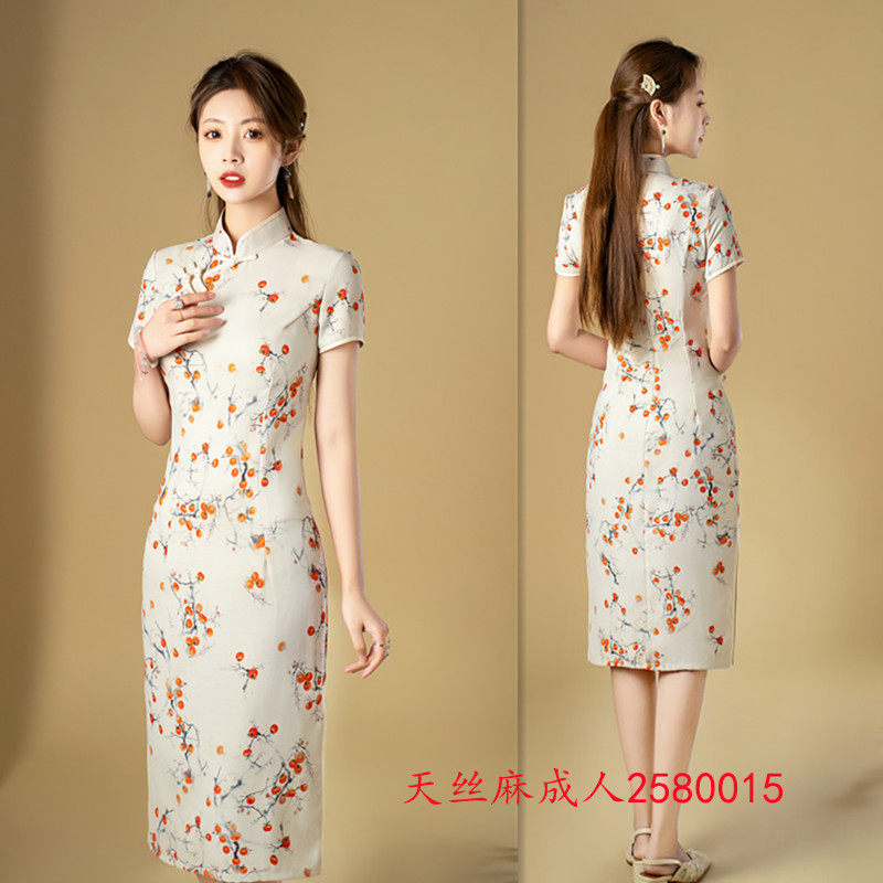 中国风改良旗袍亲子母女装连衣裙