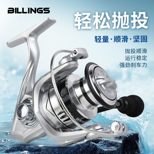 比灵斯金属线杯纺车轮路亚矶钓锚鱼远投船钓鱼轮渔线轮渔轮WK
