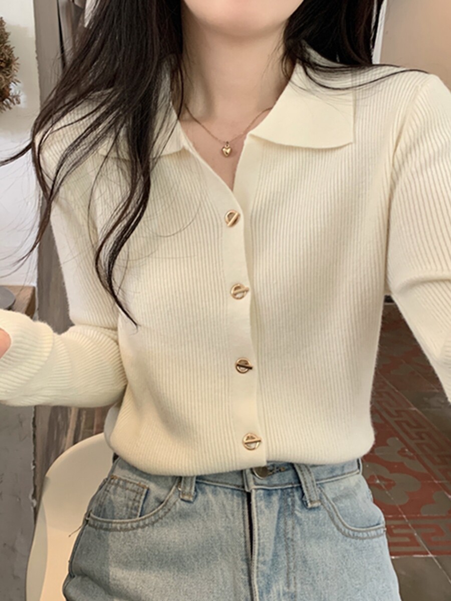 가을 겨울 새로운 스타일 뜨거운 엄마 외출 모유 수유 바닥 셔츠 폴로 칼라 기질 버튼 니트 가디건 산후 모유 수유 스웨터