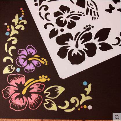 主题花边尺图尺画画模板工具手工diy相册配件材料绘画板镂空模版图片