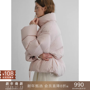 面包服外套 防水羽绒服小个子收腰短款 popchrio 黄金6小时白鸭绒