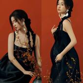 孕 纯欲风复古孕妈咪艺术照摄影服装 影楼油画风主题孕妇照服装 法式