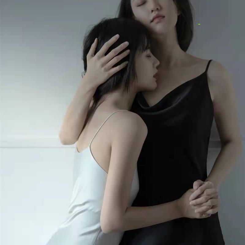 新款影楼女孩肖像照闺蜜写真服装唯美私房姐妹装艺术照摄影吊带裙