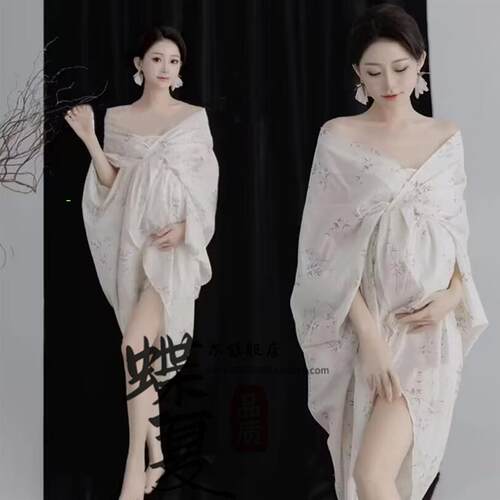 孕妈咪拍照衣服影楼新款森系俏皮小清新套装孕妇孕味照摄影服饰孕