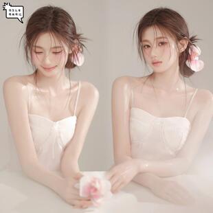 影楼新款 个人拍照主题清透氧气少女韩系情绪肖像艺术摄影写真服装