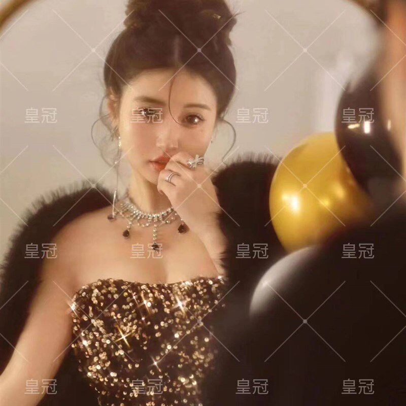 影楼新款财阀千金名媛生日派对写真主题服装氛围感公主艺术照礼服