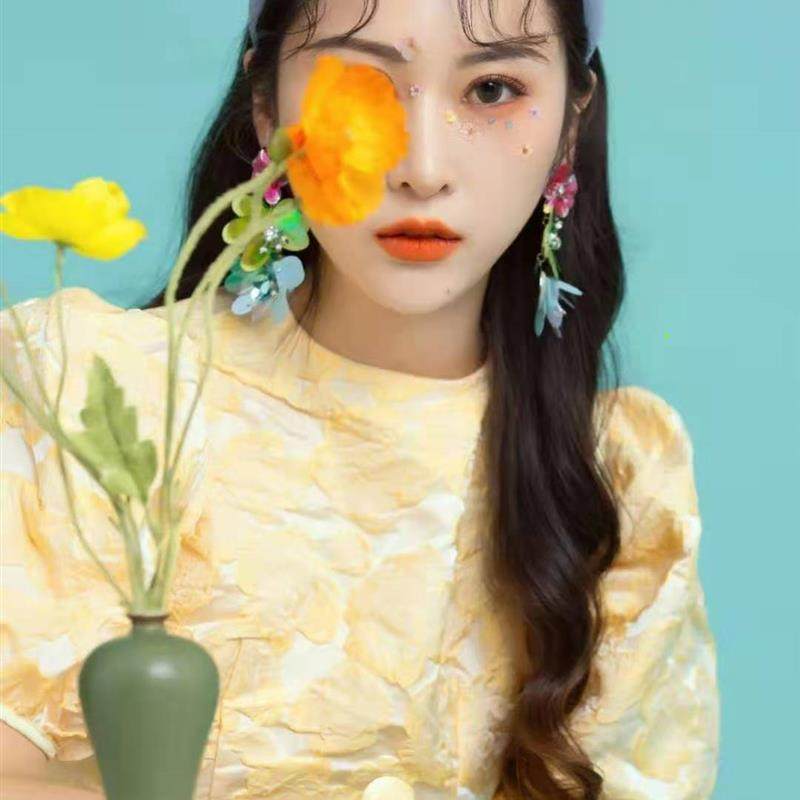 写真服装女小清新时尚泡泡袖套装个人艺术照街拍影楼拍照主题服装