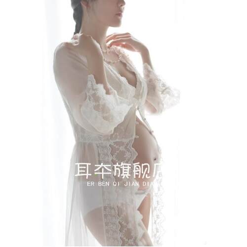 新款孕妇拍照服装复古画报风爱国青年孕期艺术照写真孕妇装摄影服