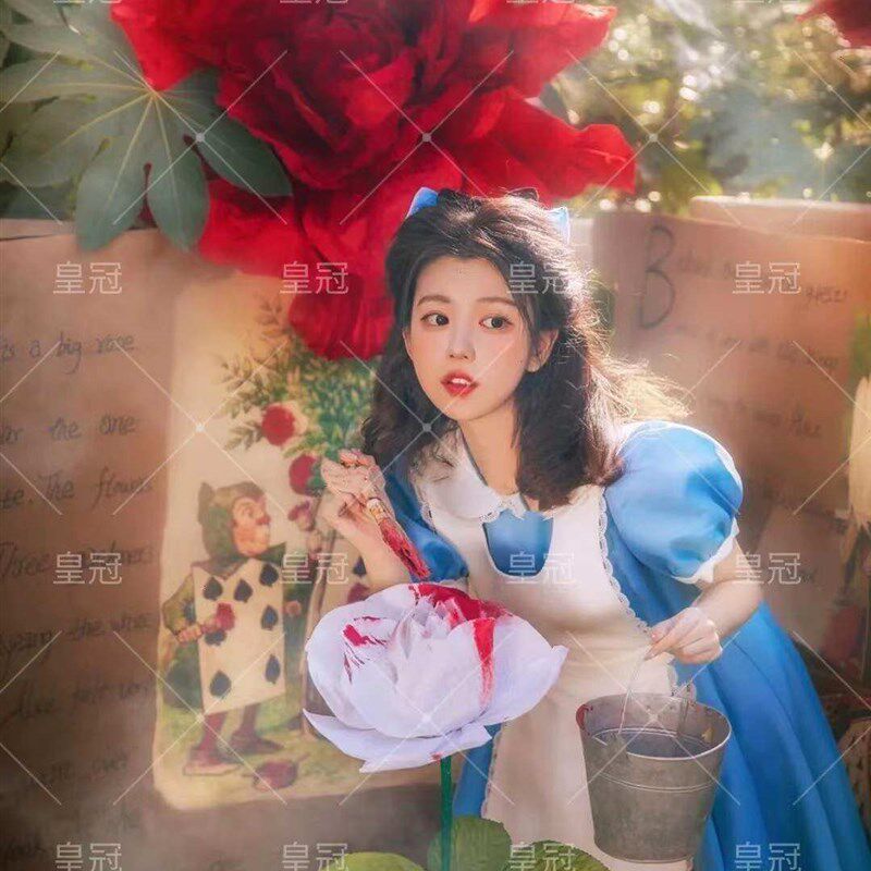 影楼主题服装法式甜美爱丽丝在逃公主连衣裙少女夏季写真拍照摄影