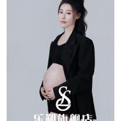 甜美影楼摄影 韩系杂志风形象照粉色西服套装 孕妇拍照服装 写真新款