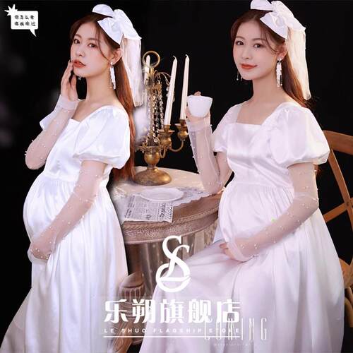 孕妇照服装夏仙气影楼孕妇装摄影照相孕妇写真服装孕妇照片在家拍