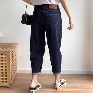 宽松遮肉显瘦高腰九分哈伦裤 5123 新款 女2022年秋季 44直筒牛仔裤
