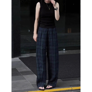 3126#清冷系禅意休闲裤夏季薄款微胖女生加宽老钱风松弛感裤子