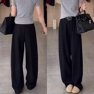 黑色休闲西装 小个子大码 裤 新款 宽松 女今年流行春季 2561